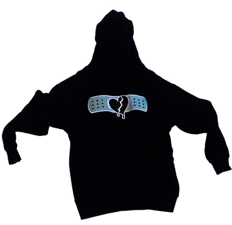 Bandaid Logo- Blk- Silver